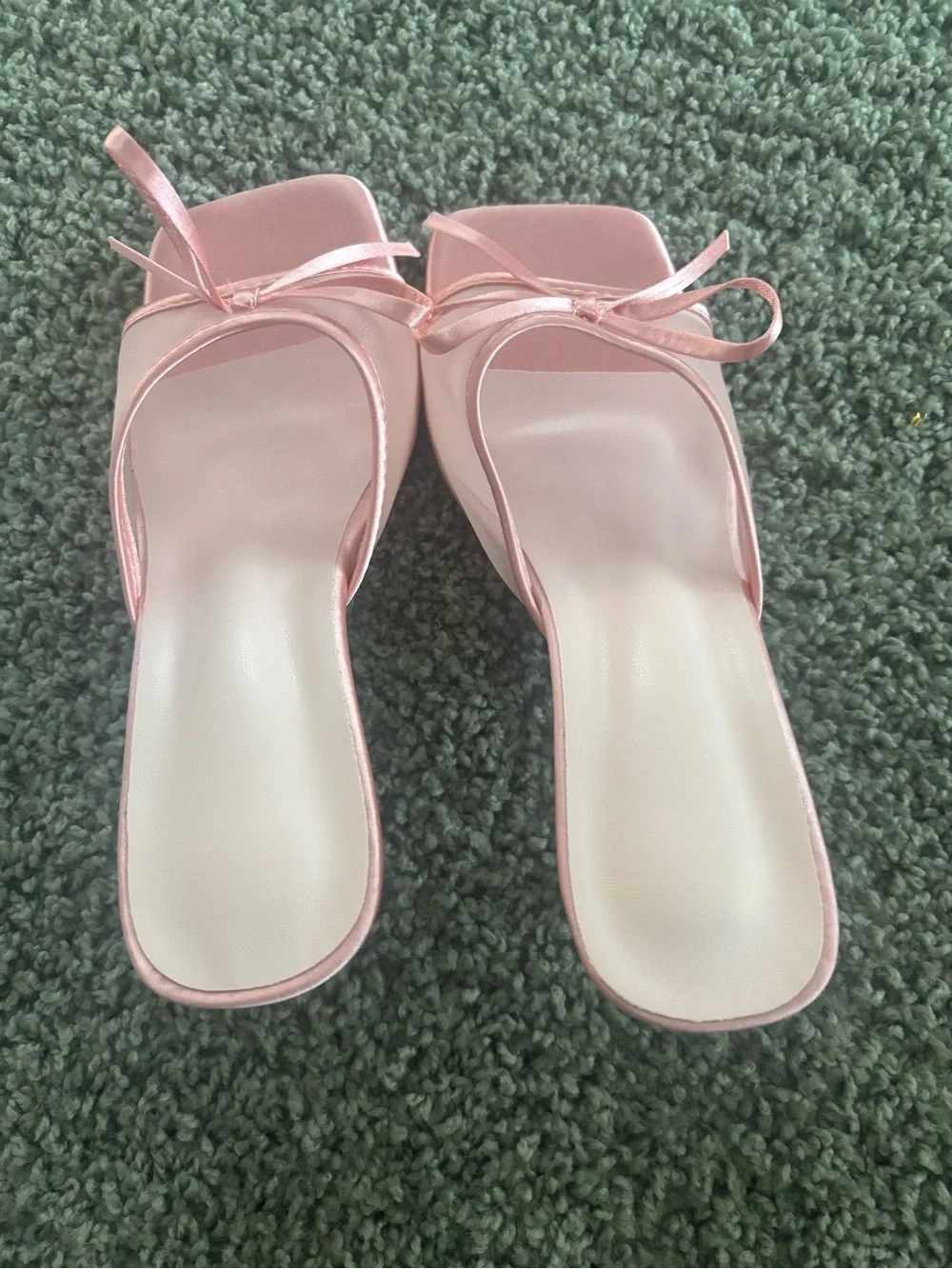 Pink Mesh Mid-Heel Slingback Pumps